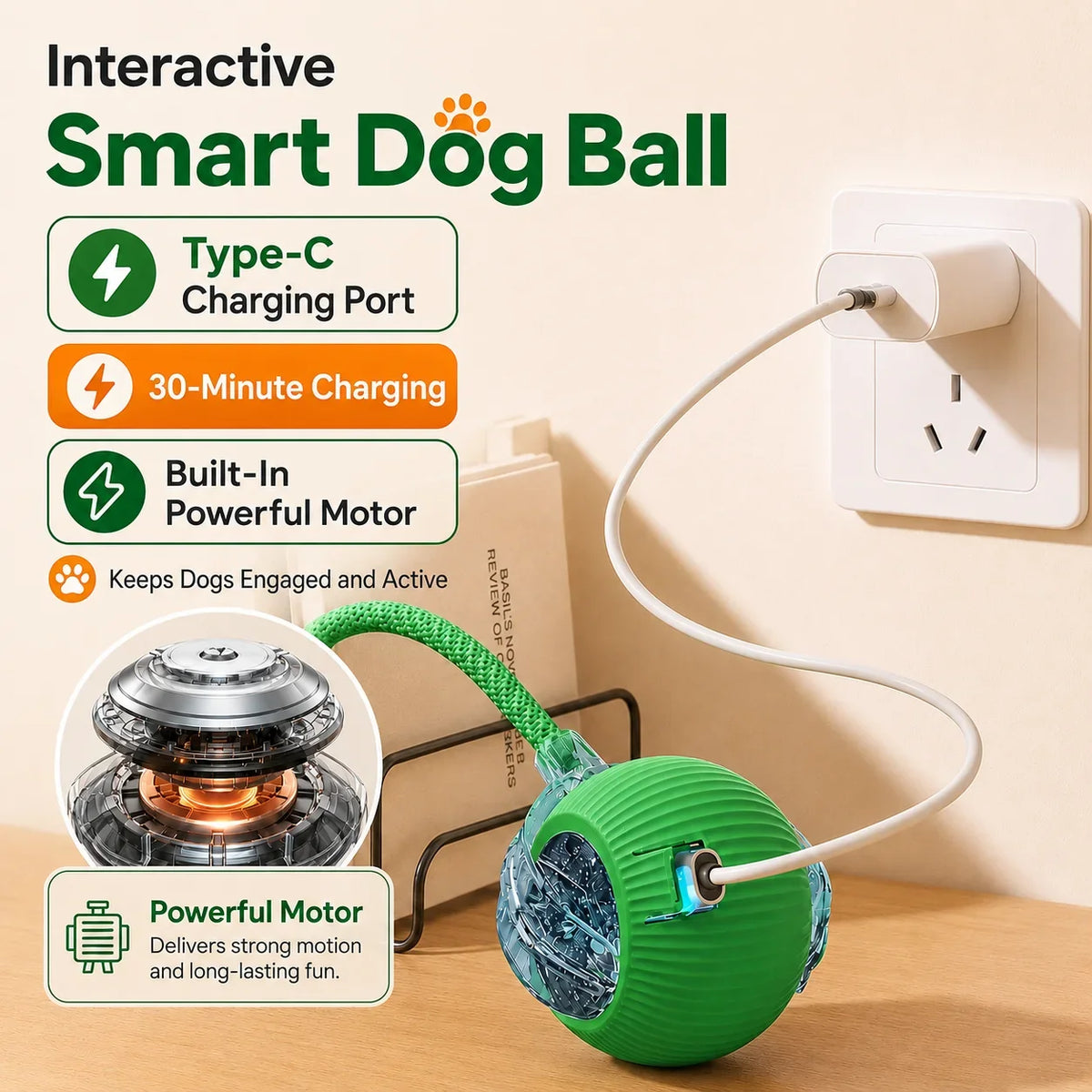 New Dog Interactive Ball Toy,Automatic - MyPetDollar.com
