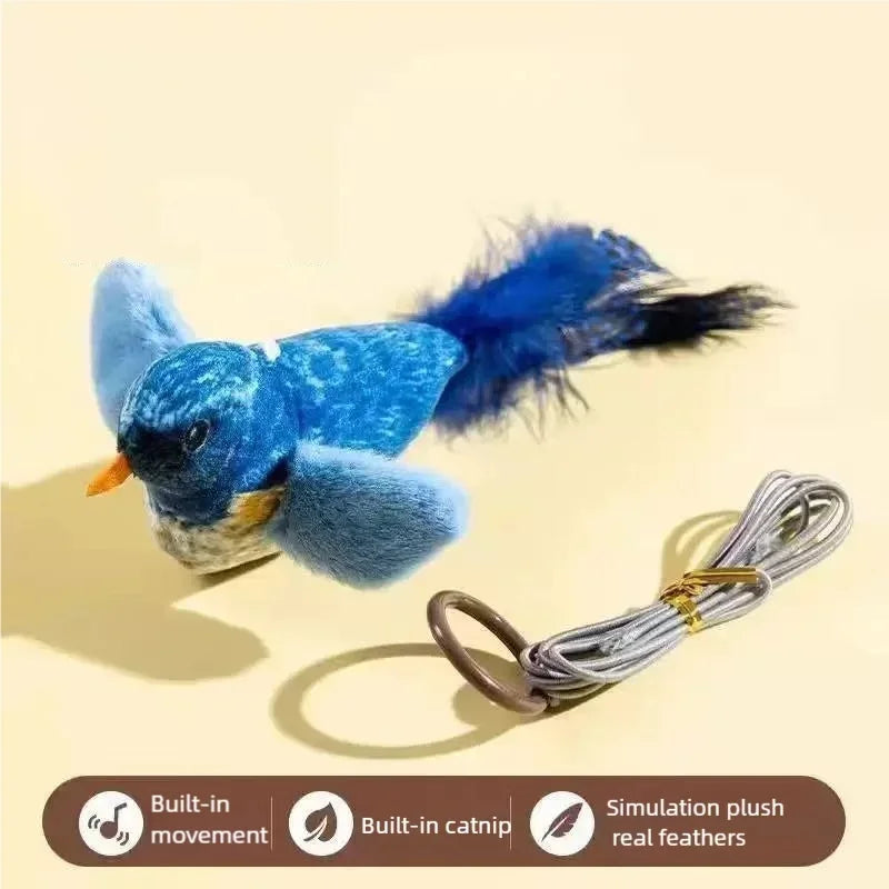 Smart Touch Activated Chirping Bird Cat Plaything