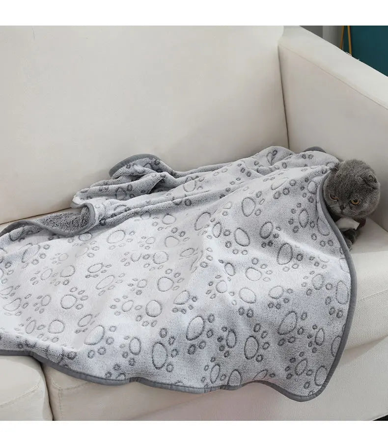 Warm Pet Cat Blanket Winter Soft Flannel - MyPetDollar.com