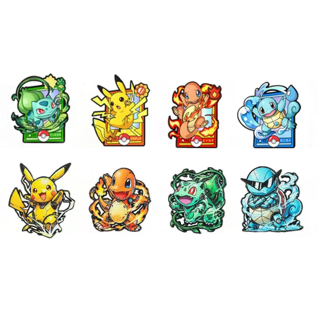 Set Anime Enamel Pin Badges Pikachu Charmander Cute Cartoon