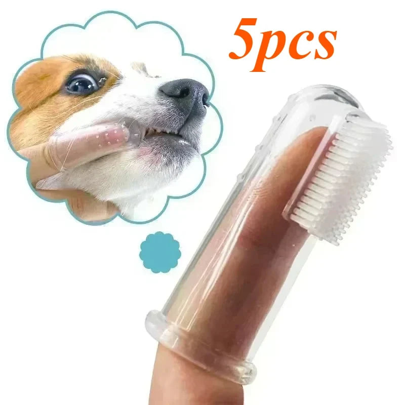 5pcs Super Soft Pet Finger Toothbrush Dog - MyPetDollar.com