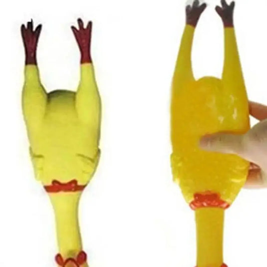 2025 Yellow Rubber Squeak Chicken Pet Dog - MyPetDollar.com