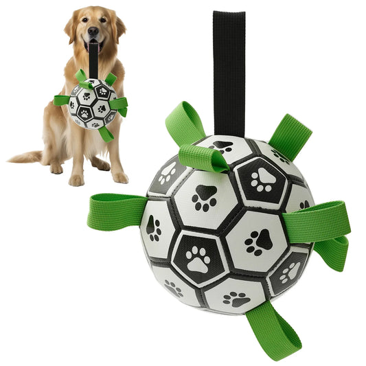 Dog Toys Soccer Ball with Straps Interactive - MyPetDollar.com