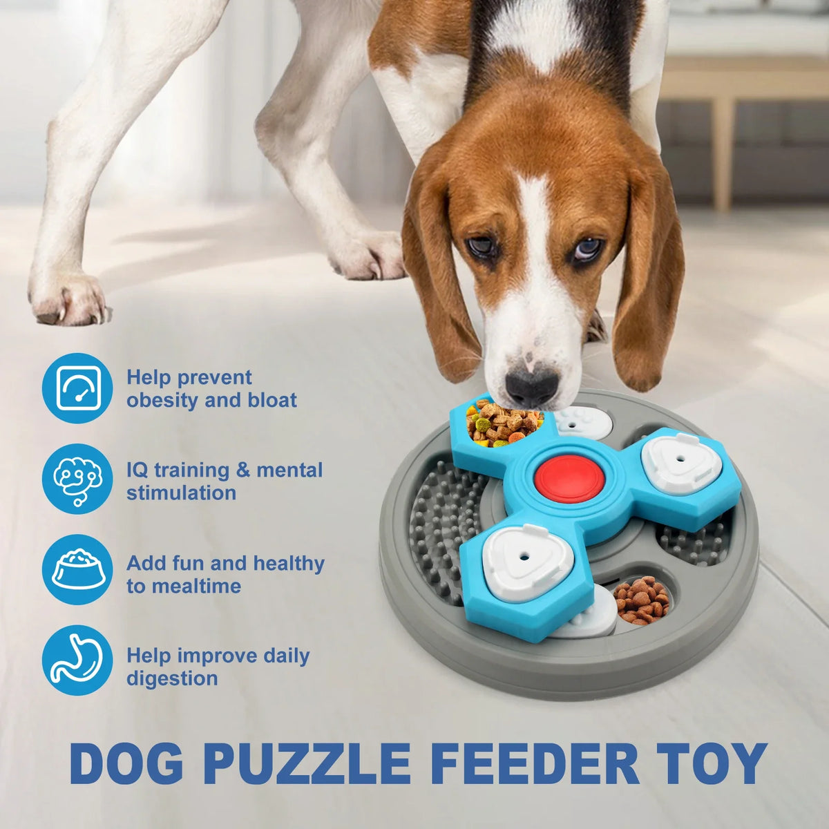 2-Layers Dog Puzzle Toys Slow Feeder Food - MyPetDollar.com
