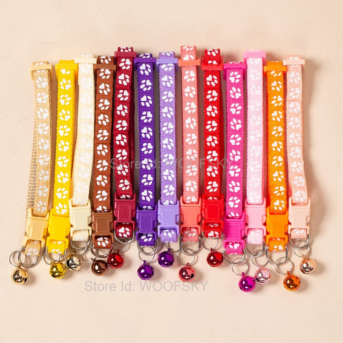 10pcs Colorful Pet Collars with Bell 23 - MyPetDollar.com