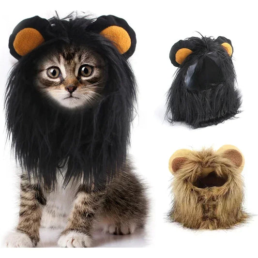 Cat Cosplay Dress Up Pet Hat Lion Mane for - MyPetDollar.com
