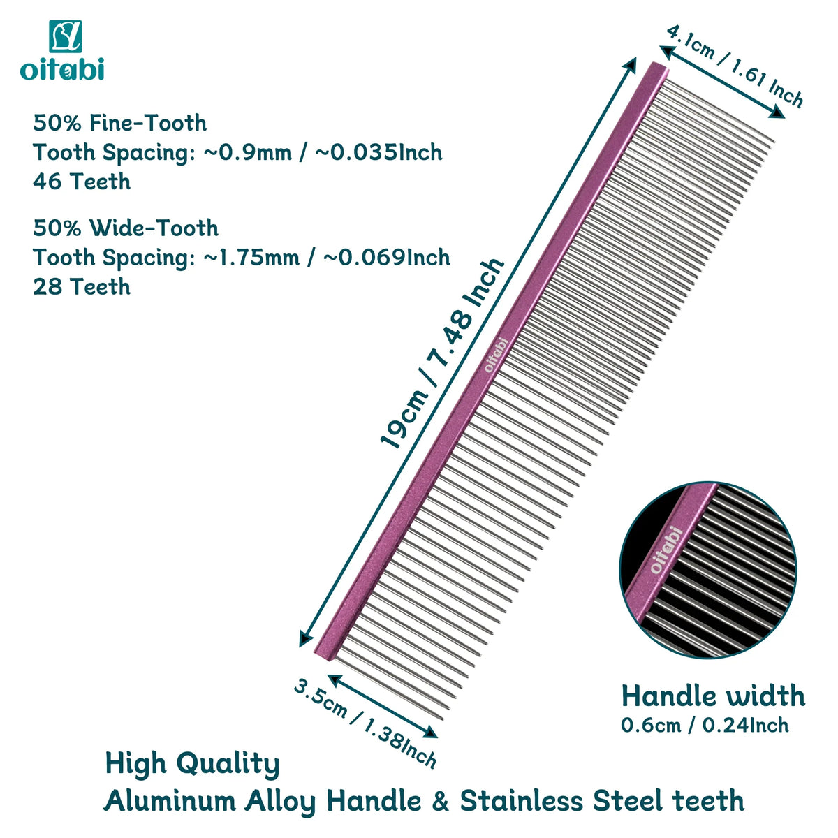 Oitabi Professional Pet Grooming Comb for - MyPetDollar.com