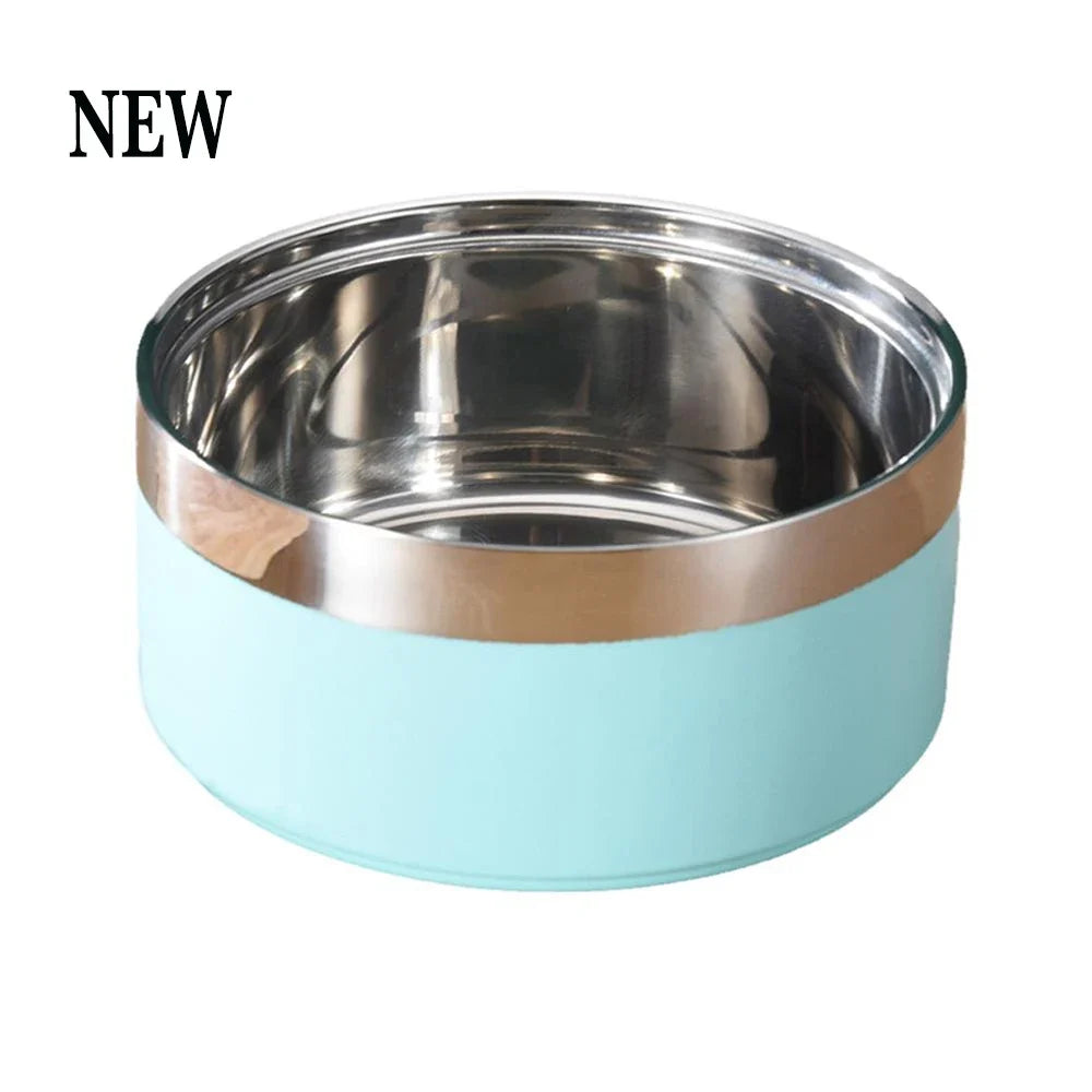 Custom Stainless Steel Dog Cat Bowl Double - MyPetDollar.com