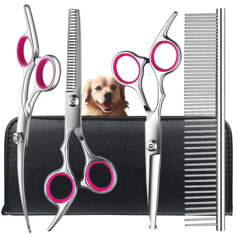 4pcs Premium Titanium Coated Dog Grooming - MyPetDollar.com