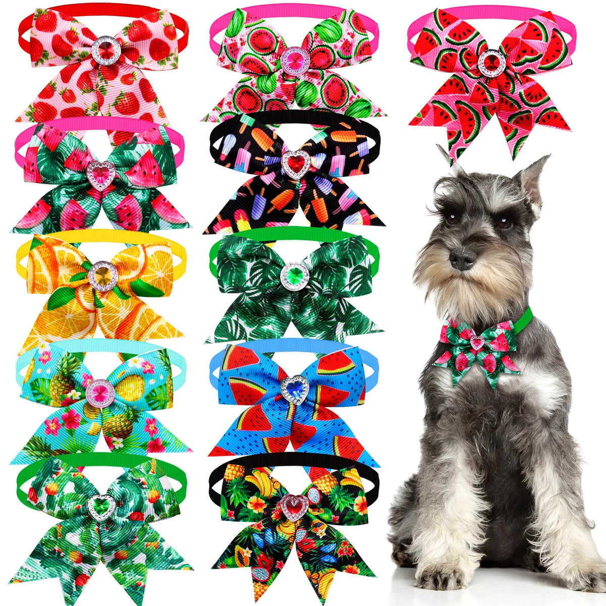 30/50PCS Puppy Bowties Summer Adjustable Dog - MyPetDollar.com