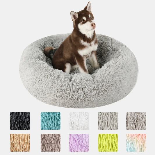 Dog Bed Donut Big Large Round Basket Winter - MyPetDollar.com