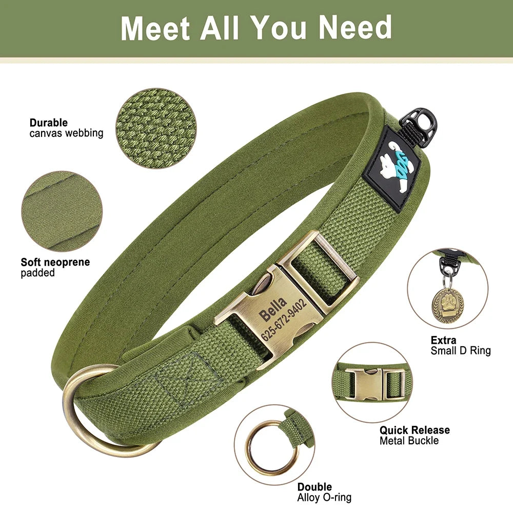 Personalized Nylon Dog Collar Adjustable Dog - MyPetDollar.com