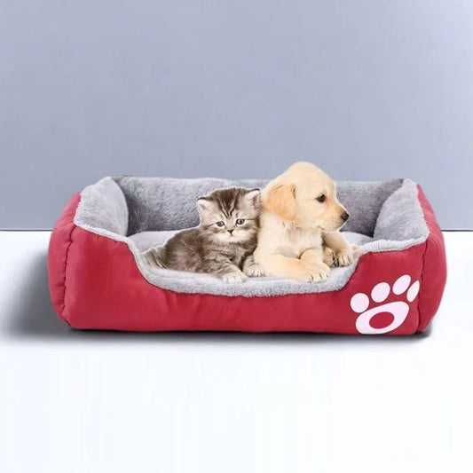 Cute Paw-Print Dog Bed, Warm Sleeping Bag - MyPetDollar.com