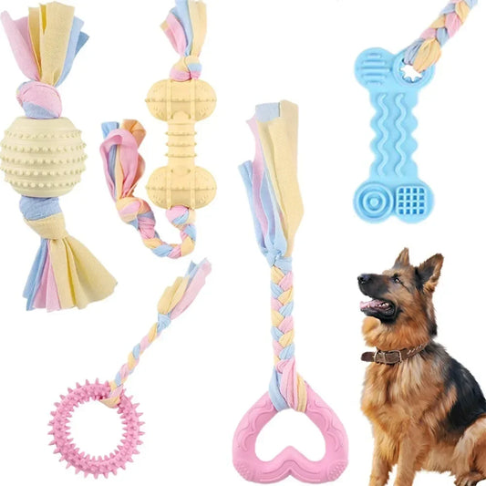 Dog Toys Bichon Frise Teddy Braided Rope - MyPetDollar.com