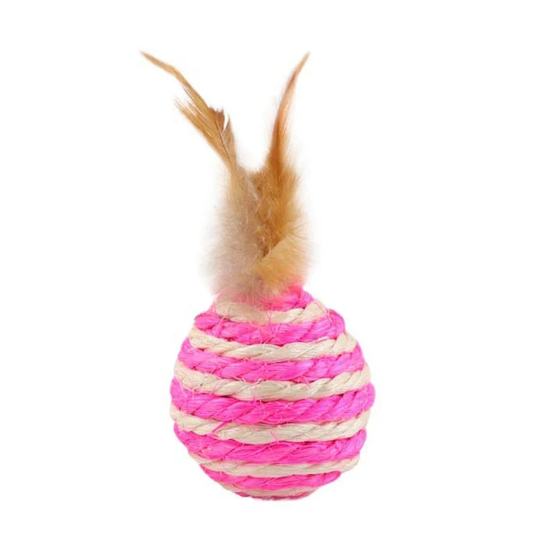 Sisal Cat Toy Scratching Ball Training - MyPetDollar.com