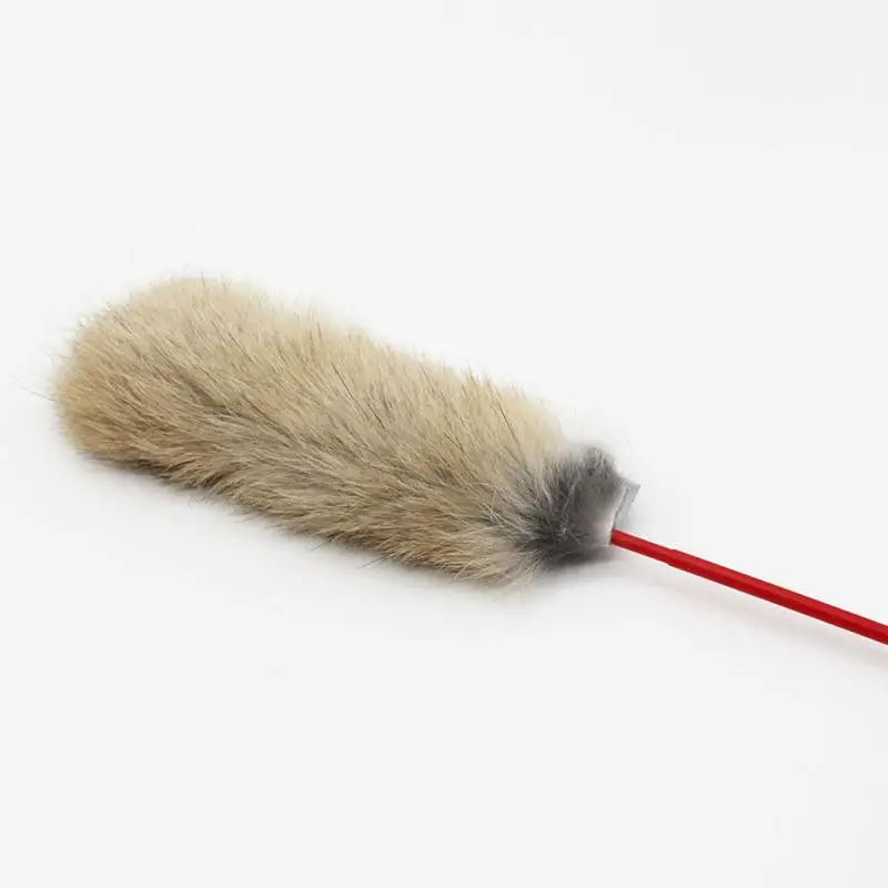 1 Plush Tail Cat Toy Stick Wand – 2 Colors