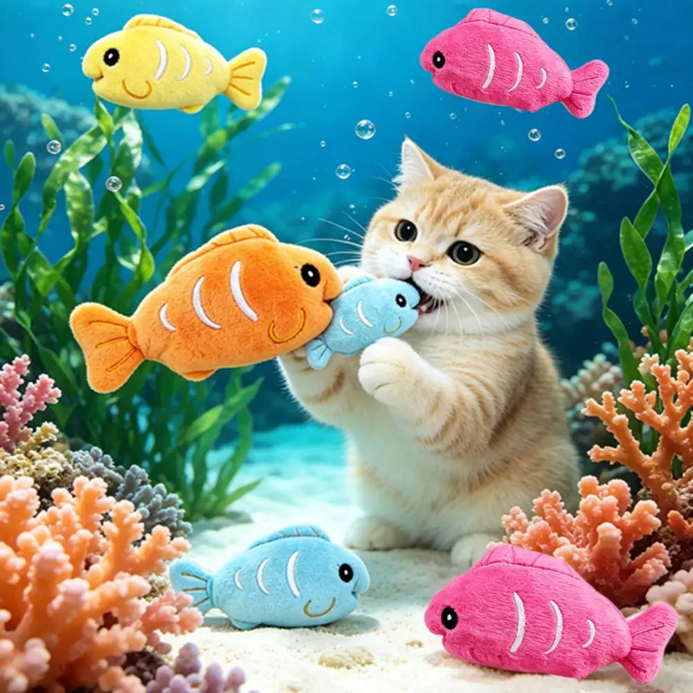 Soft Cat Chew Toy Catnip Stuffed Fish Toy - MyPetDollar.com