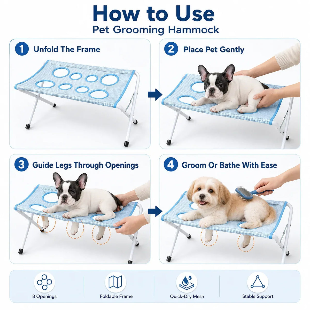 Cat Dog Grooming Hammock Adjustable Pet - MyPetDollar.com
