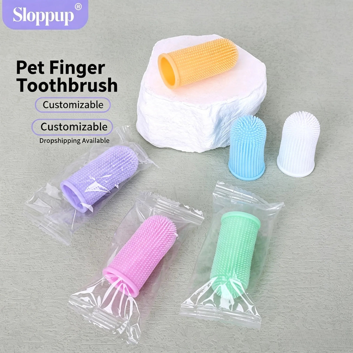 360° Silicone Pet Finger Toothbrush Soft - MyPetDollar.com