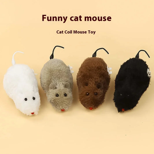 Fun and Interactive Plush Wind-Up Mouse Toy - MyPetDollar.com