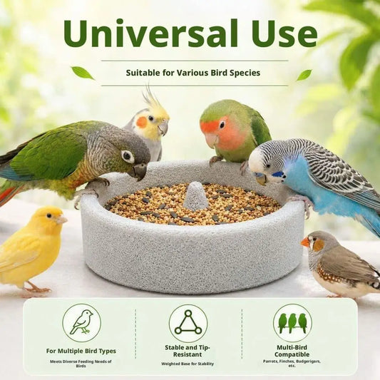 Premium Round Parrot Feeding Bowl Parrot - MyPetDollar.com