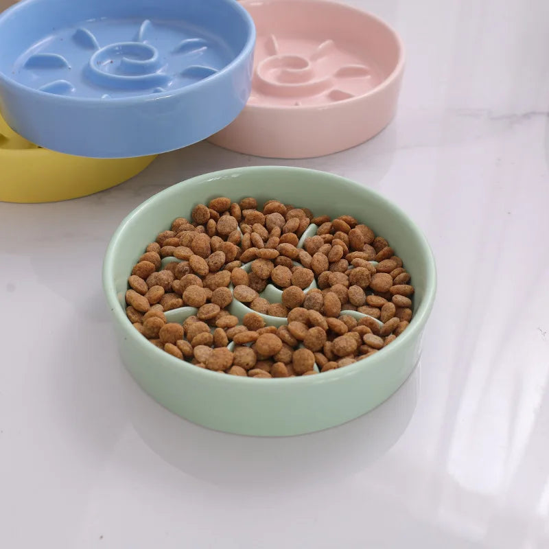 Pet Slow Food Bowl,Cat Food Bowl Prevent - MyPetDollar.com