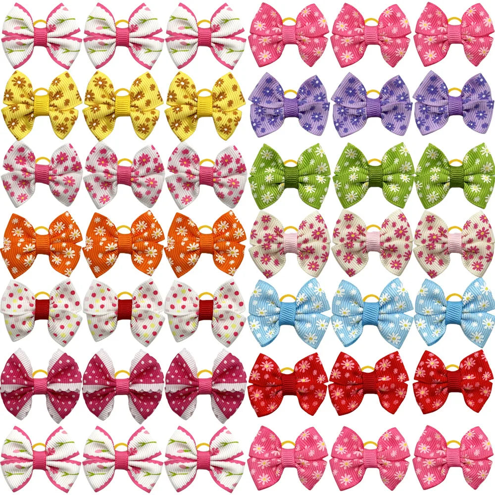 50/100PCS Wholease Spring Pet Hair Bows Bulk - MyPetDollar.com