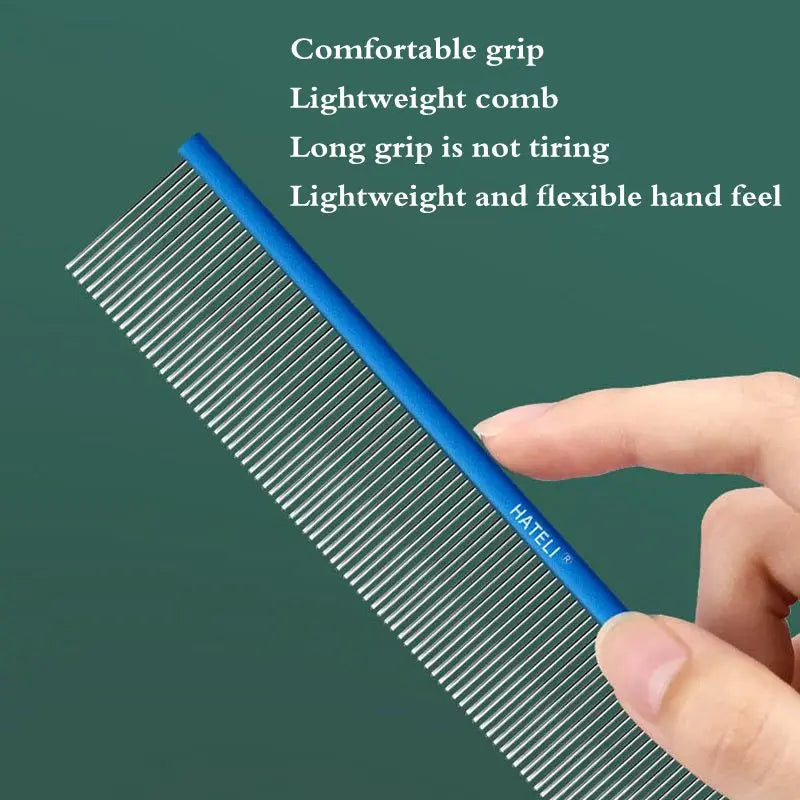 0.1cm Dense Toothed Pet Comb Light Aluminum - MyPetDollar.com