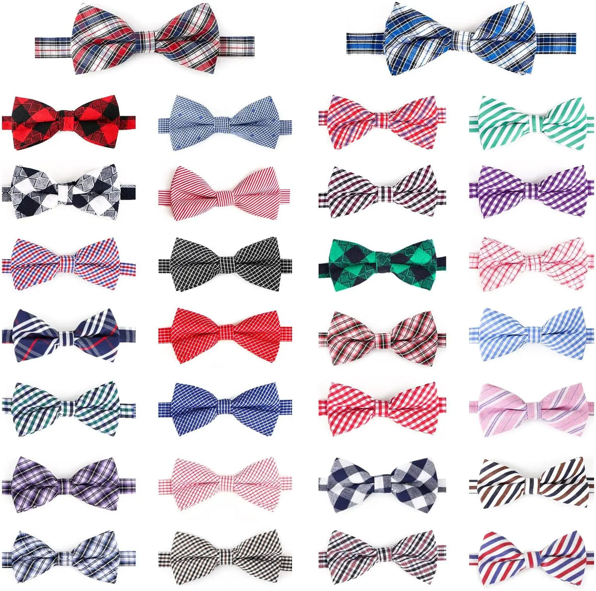 30/50Pcs Dog Bowties Soft Polyester Dog Bows - MyPetDollar.com