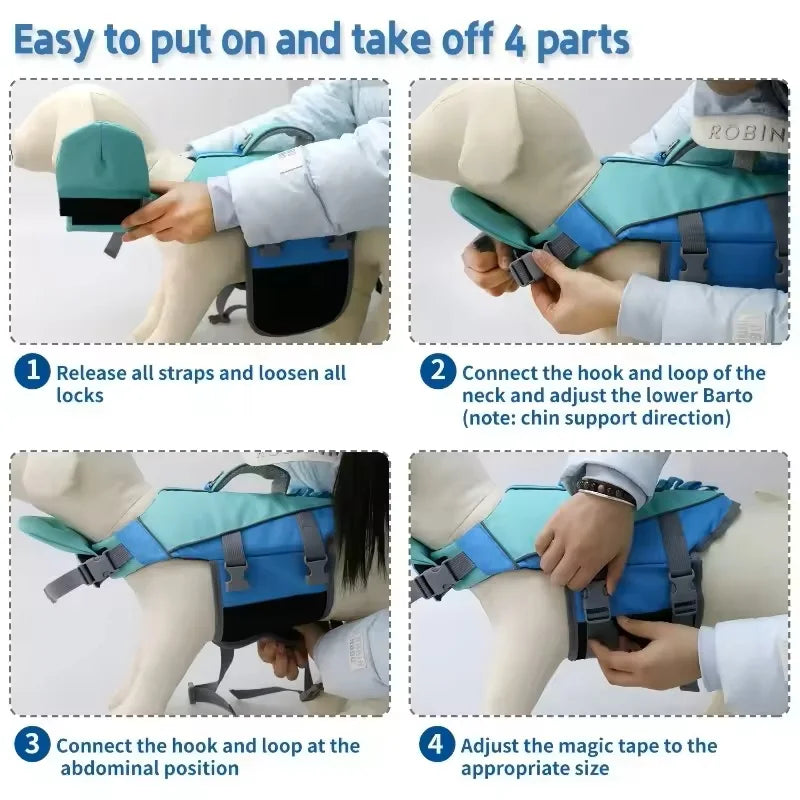 Dog Life Vest for Swimming Boating High - MyPetDollar.com