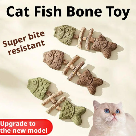 Funny Fish Bone Cat Toys Cat Teeth Cleaning - MyPetDollar.com
