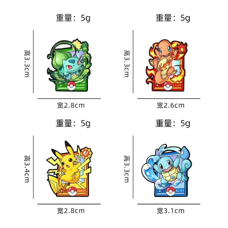 8pcs Set Anime Enamel Pin Badges Pikachu - MyPetDollar.com
