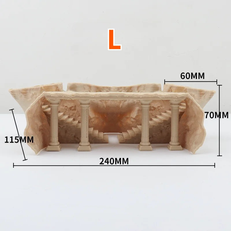 3D Printed Roman Secret Realm Aquarium Cave – 8 Colors