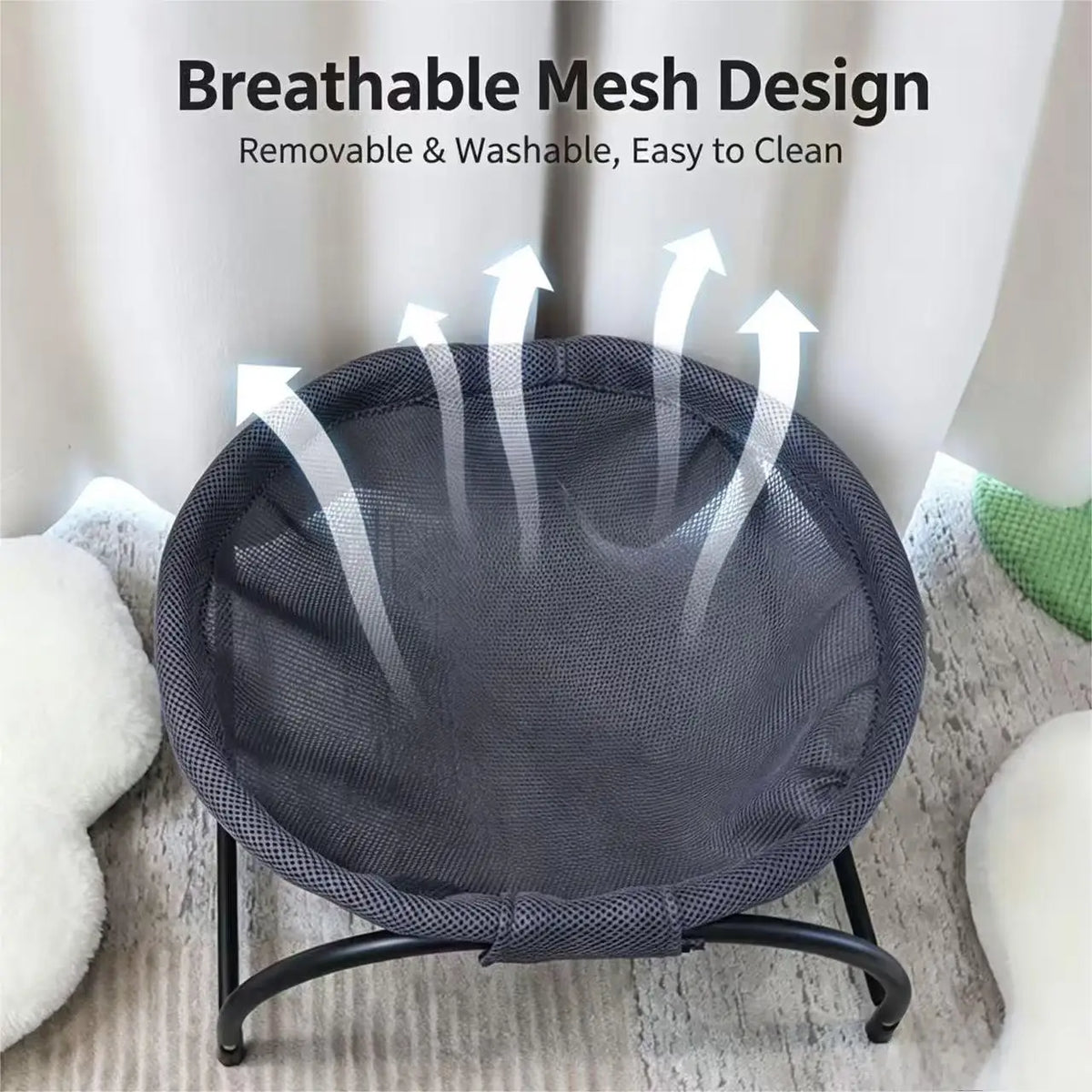 Elevated Cat Hammock Bed Breathable Mesh Pet - MyPetDollar.com