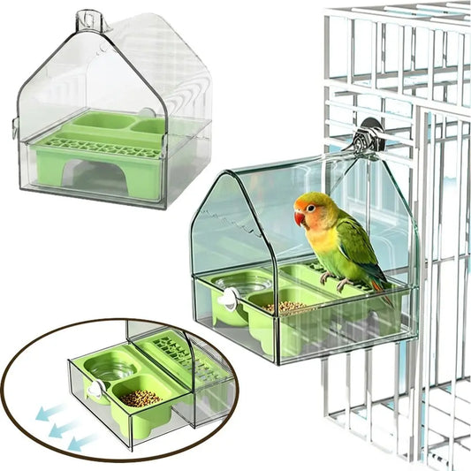 Removable Tray Bird Cage Feeder Box - MyPetDollar.com