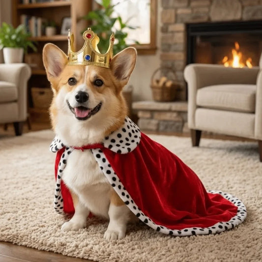 Adjustable Dog King Cloak Velvet Trimmed - MyPetDollar.com