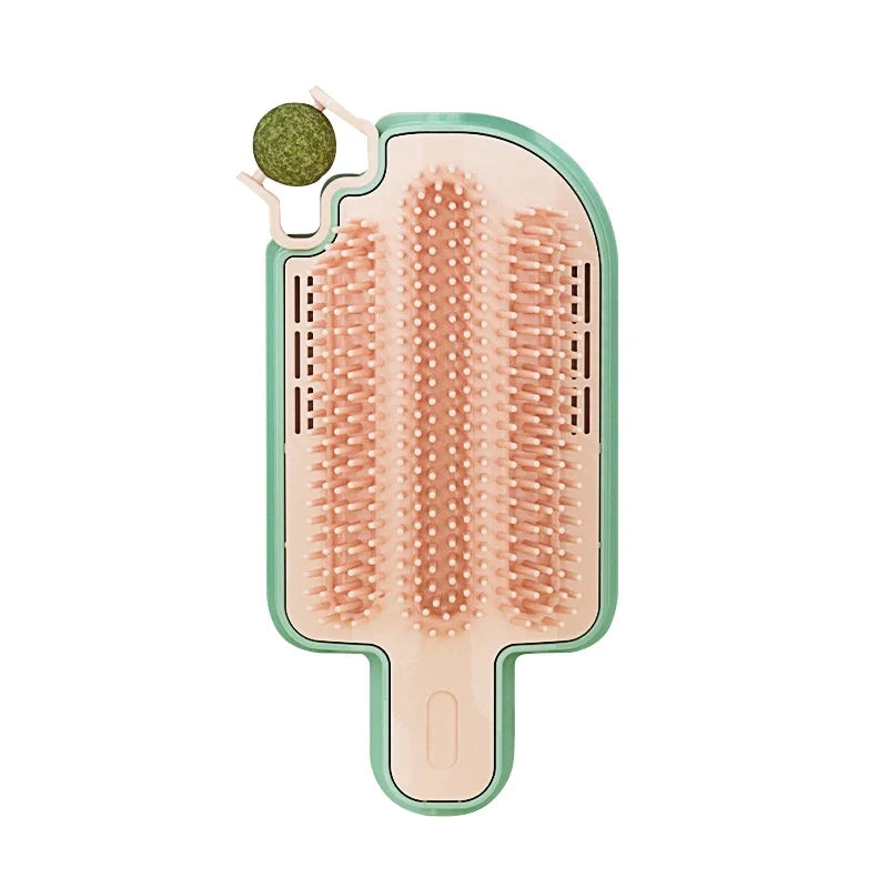 Cat Hair Removal Comb with Catnip Balls