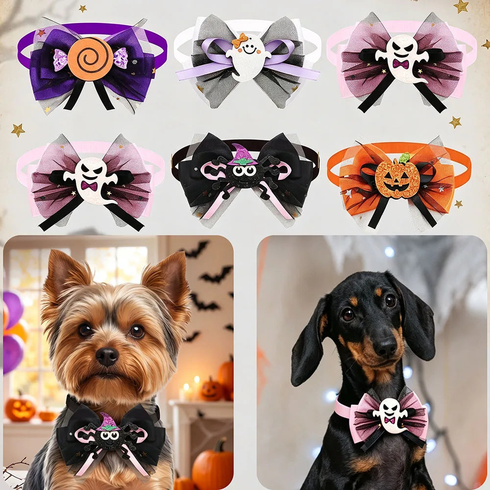 30PCS Halloween Party Dog Bowties Adjustable - MyPetDollar.com