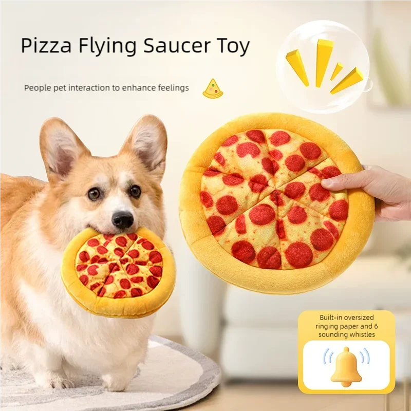 Durable Eco Friendly Plush Pizza Pet Toy - MyPetDollar.com