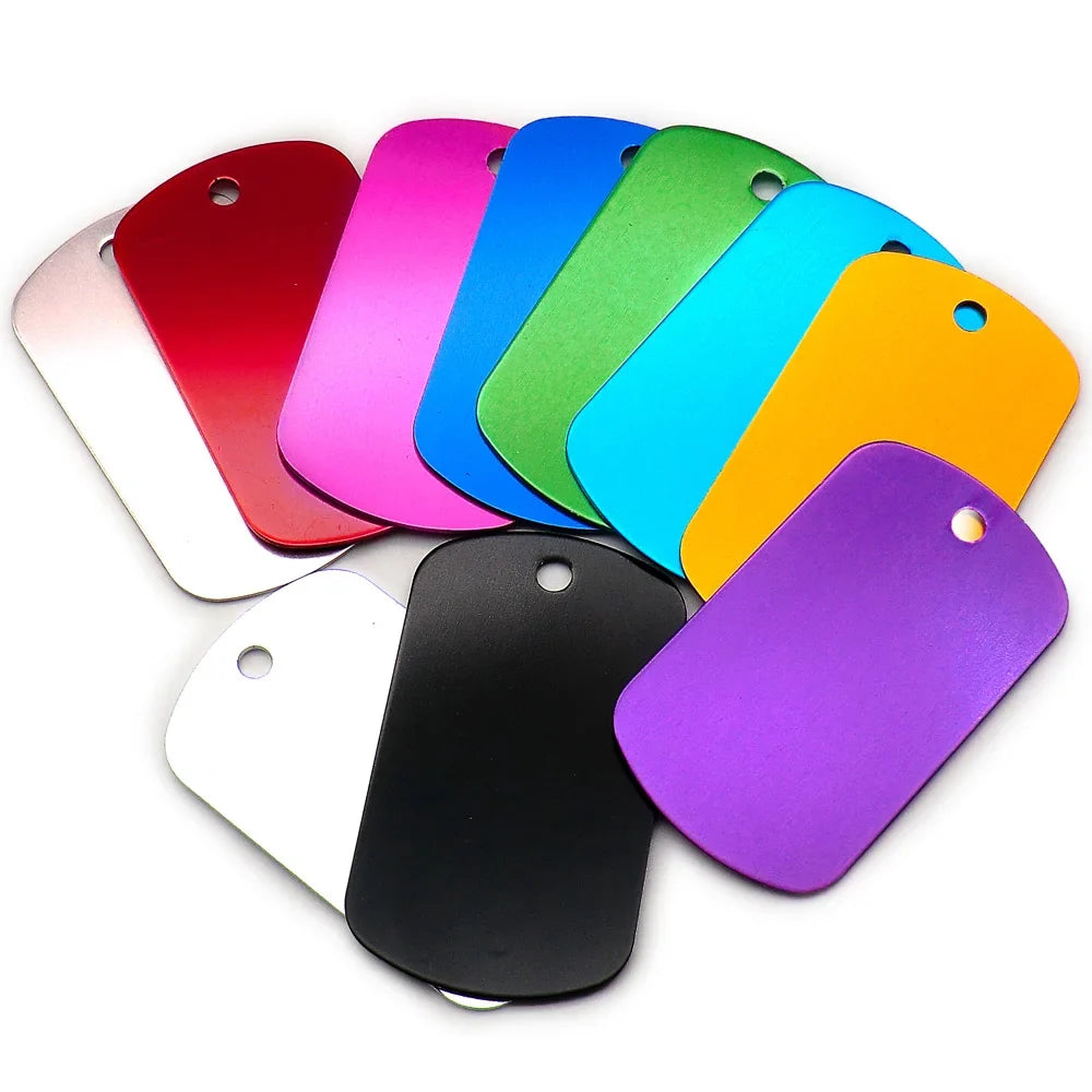Random Mix 100pcs Aluminum Blank ID Tag - MyPetDollar.com