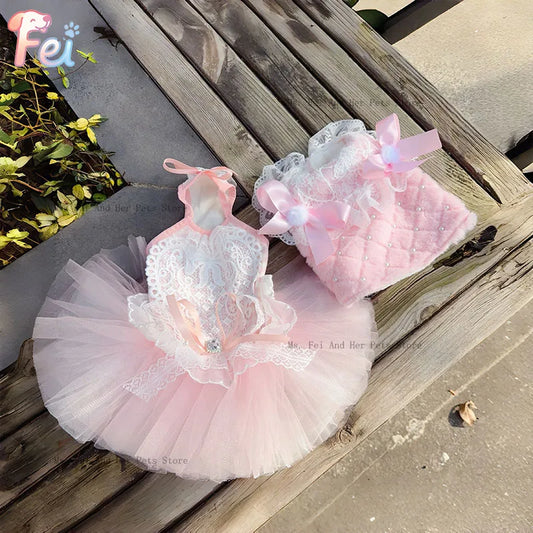 High quality Sweet Pearl Plush Coat Lace - MyPetDollar.com