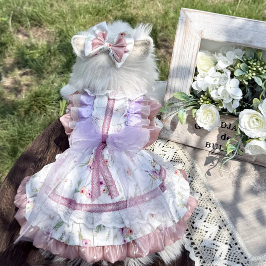 Retro Fashion Pink Purple Puppy Clothing - MyPetDollar.com