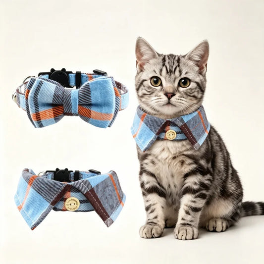 2 Pack Set Cat Collar with Cute Bow Tie and - MyPetDollar.com