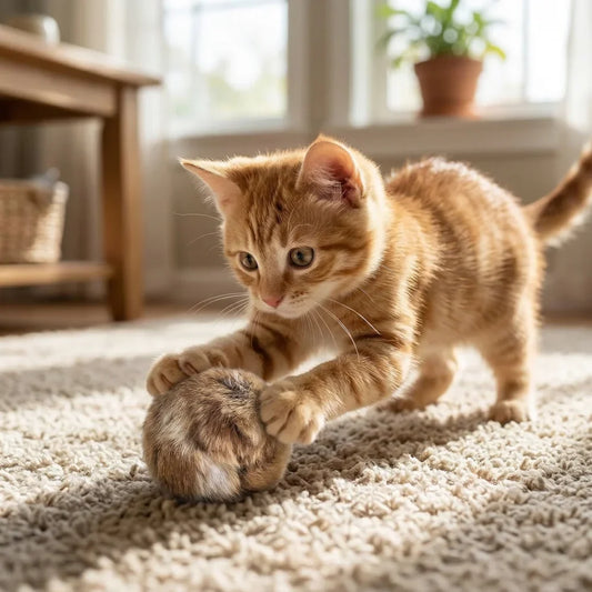 Cat Toy Ball Cat Bunny-kick Ball Furry Ball - MyPetDollar.com