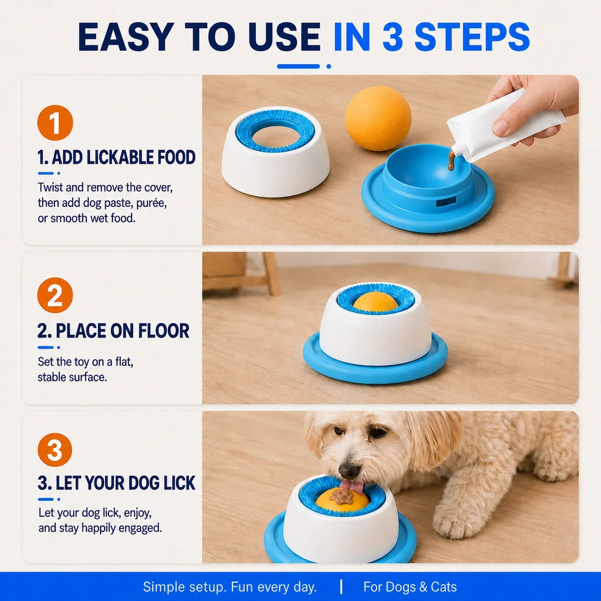 Dog Licking Bowl Slow Feeder Interactive - MyPetDollar.com