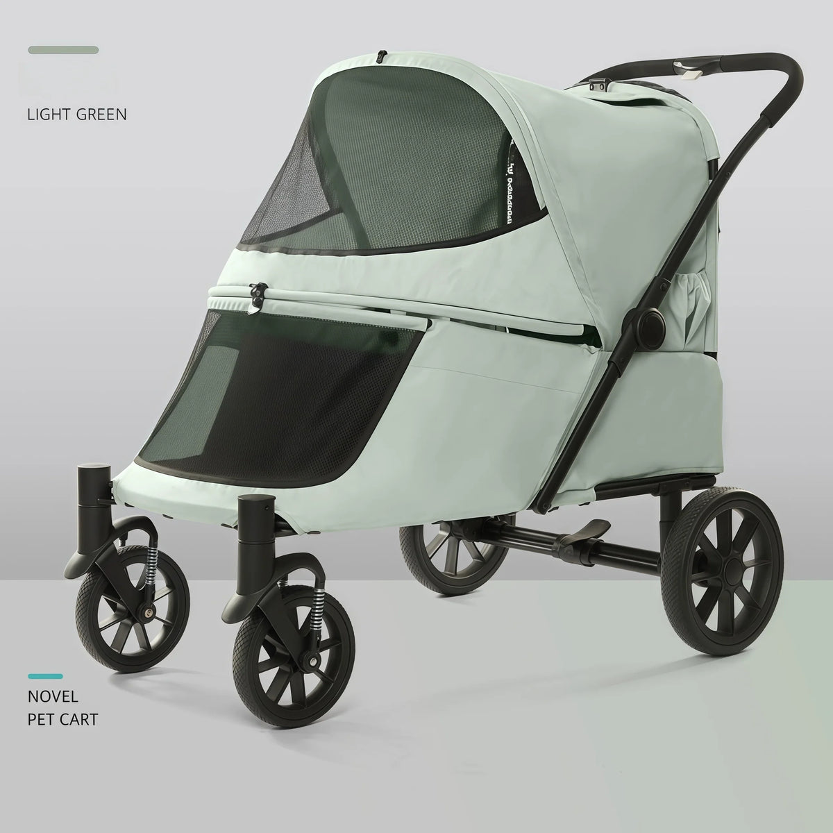 Portable Large Foldable All-terrain Pet Stroller with Shock Absorbing