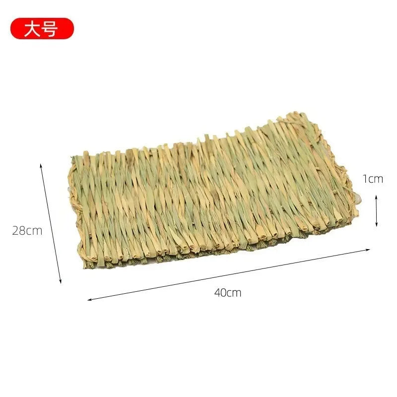 Pet Grass Pad Rabbits Bunny Natural Straw Bedding Resting Cage – 2 Colors