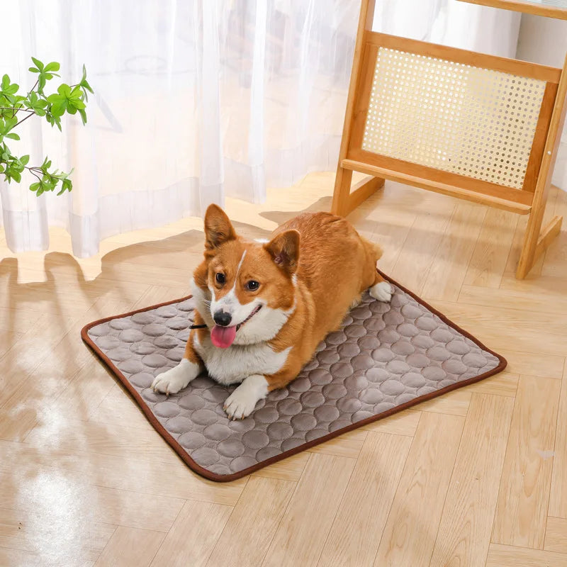 Summer Ice Silk Pet Cooling Mat, Breathable - MyPetDollar.com