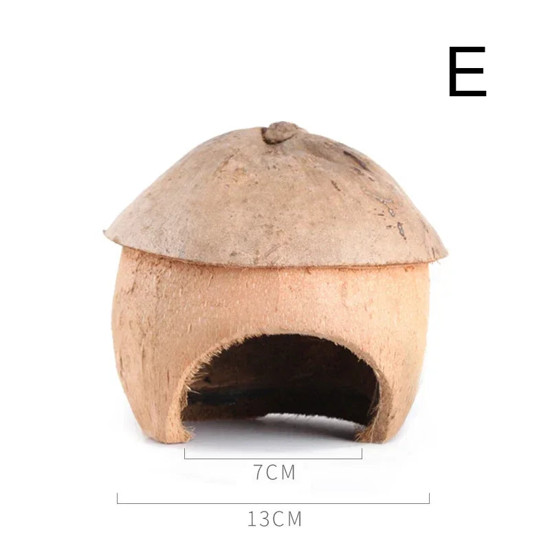 Natural Coconut Shell Hamster Nest Small - MyPetDollar.com
