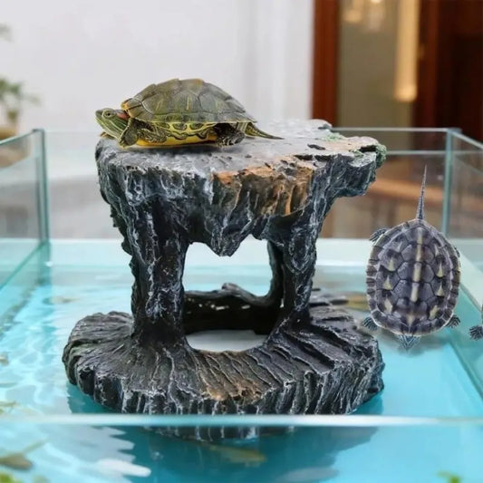 Turtle Basking Platform Fish Tank Cave - MyPetDollar.com